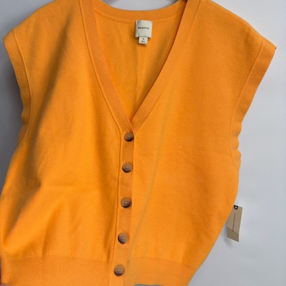 NWT Anthropologie Maeve Slouchy Cardigan Sweater Vest - Picture 7 of 12